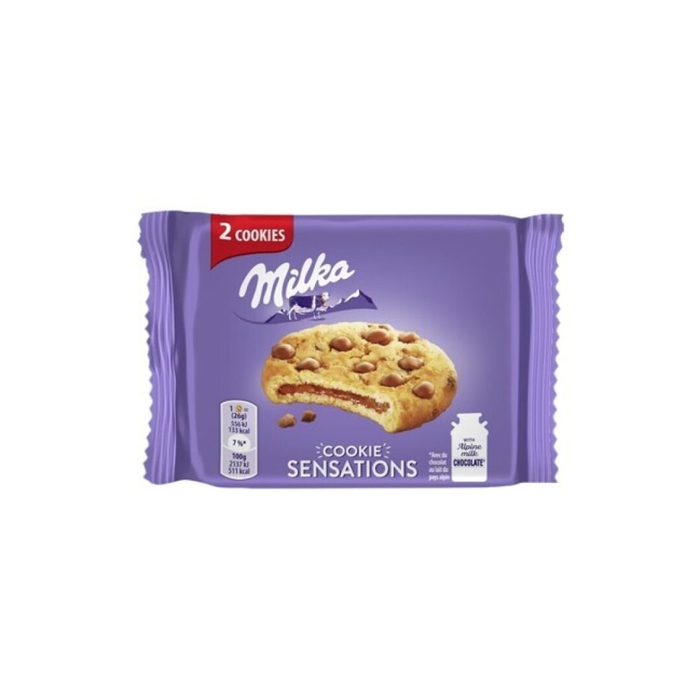MILKA COOKIES SENSATIONS RELL. 52grs  24uds Galletas y Cereales