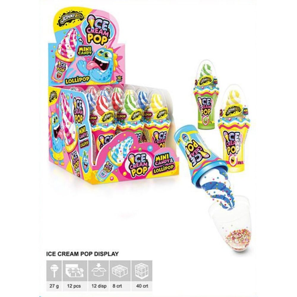 SH ICE CREAM POP  27grs 12uds Juguetes con Golosinas