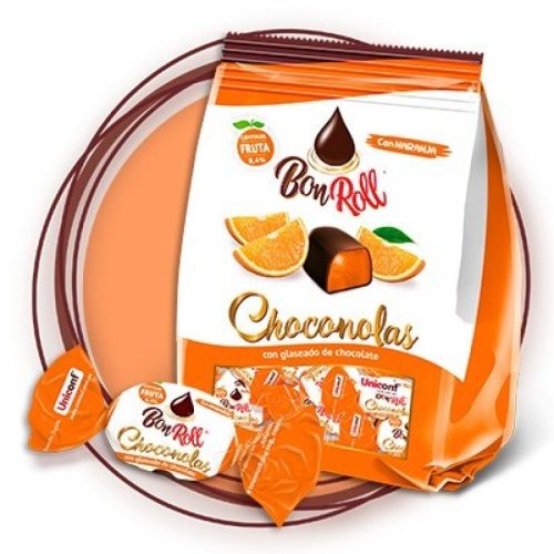 Uniconf BON ROLL Choconola Naranja (125uds) 1kg Bombones