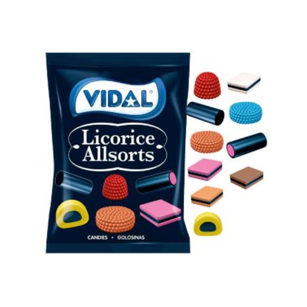 LV-LINEA 80 ALLSORTS LICORICE 14uds (B.23) VIDAL REGALIZ BRILLO