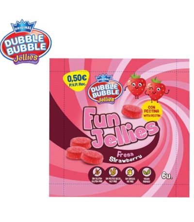 Fleer FUN JELLIES FRESA PVP 0.50€  40uds Golosinas azúcar