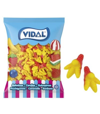 B1Kg PATAS DE POLLO Sabor Cereza Brillo VIDAL Golosinas brillo
