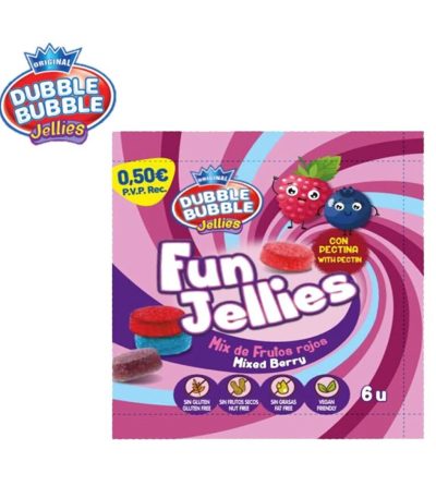 Fleer FUN JELLIES MIX FR.ROJOS  PVP 0.50€  40uds Golosinas azúcar