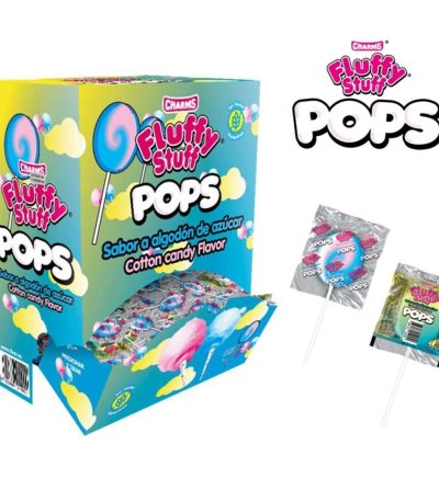 Fleer Piruleta Sabor Algodón Azucar FLUFFY STUFF 30uds Algodón de Azúcar