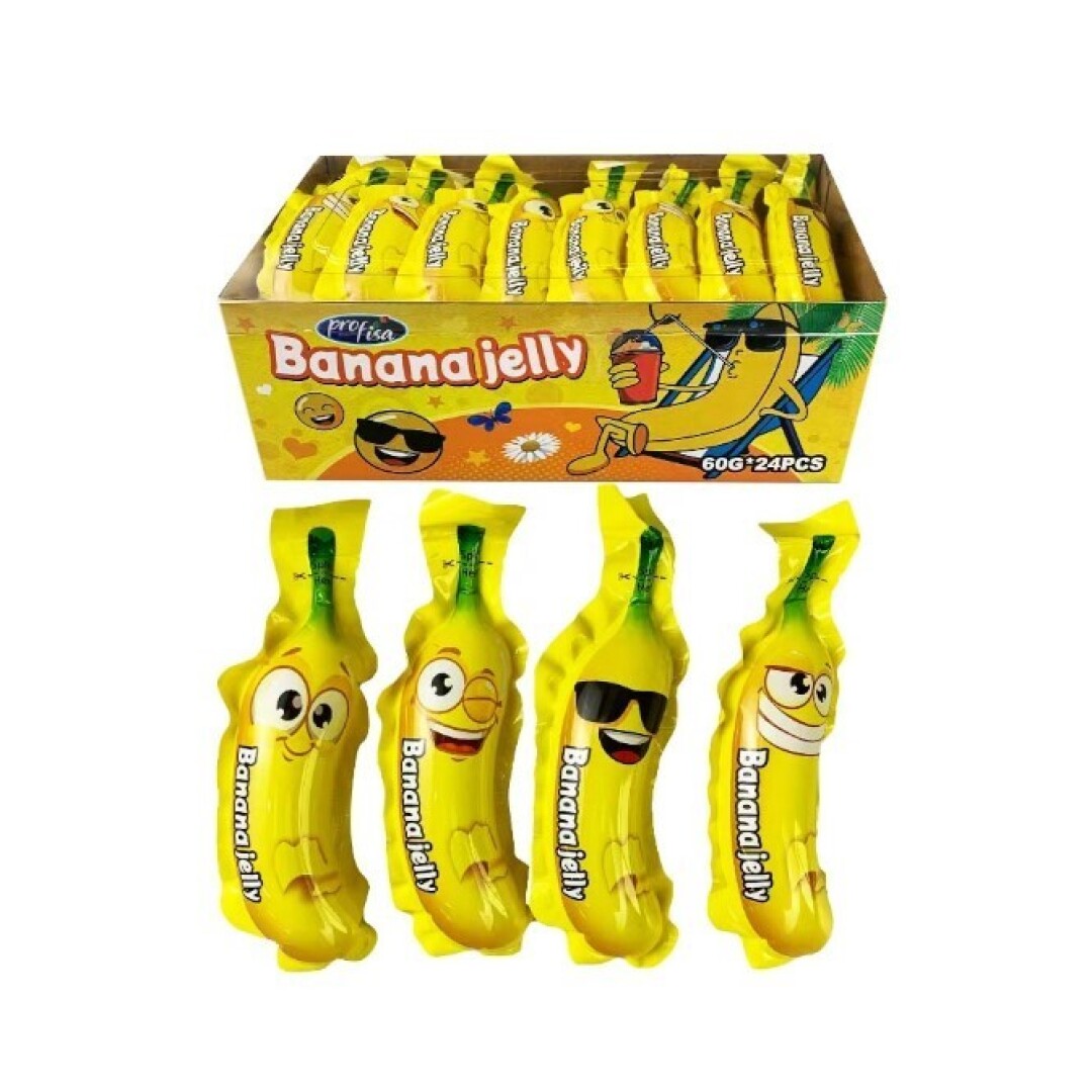 KRC ZUPPERZ MAXI BANANA JELLY 60grs 24uds GELATINAS