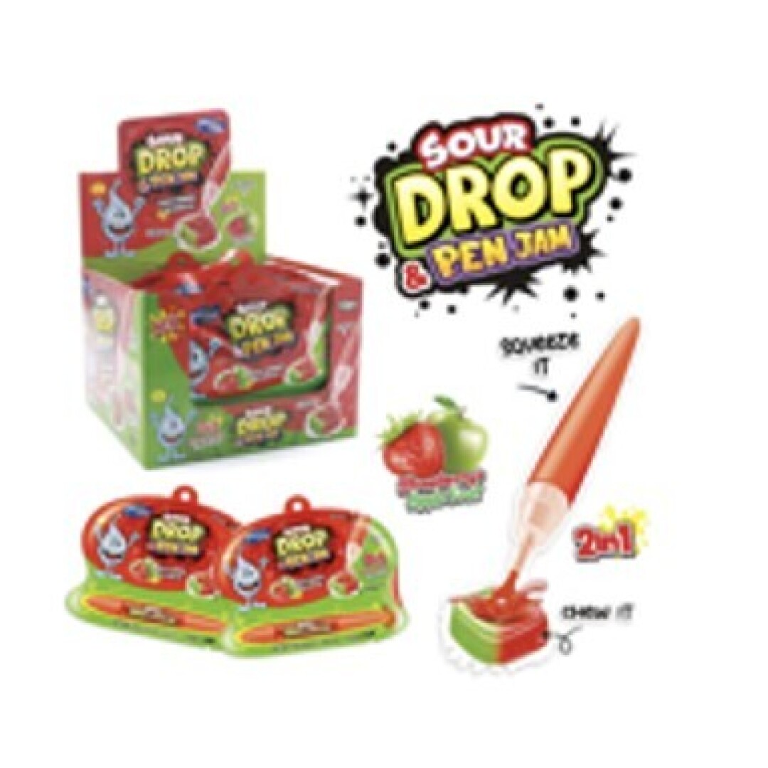 KRC Sour DROP PEN JAM  *FRESA-MANZANA*  Boligrafo 55grs 12ud Sin categorizar