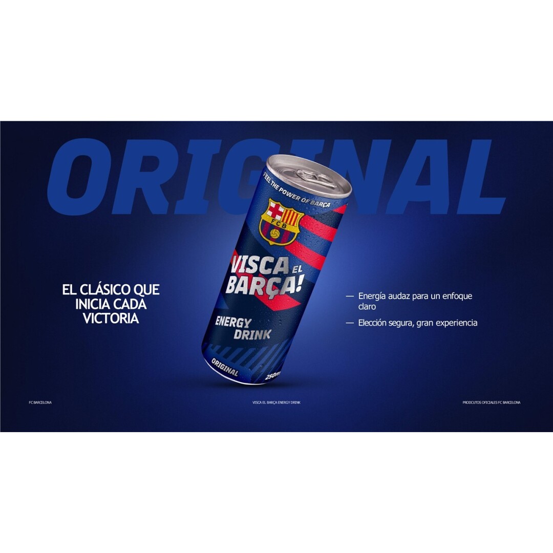 ENERGY DRINK AZUL ORIGINAL VISCA EL BARÇA 250ml. 24uds Sin categorizar