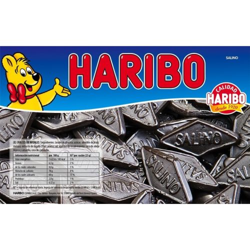 HARIBO SALINO Regaliz B/1kg. Golosinas azúcar