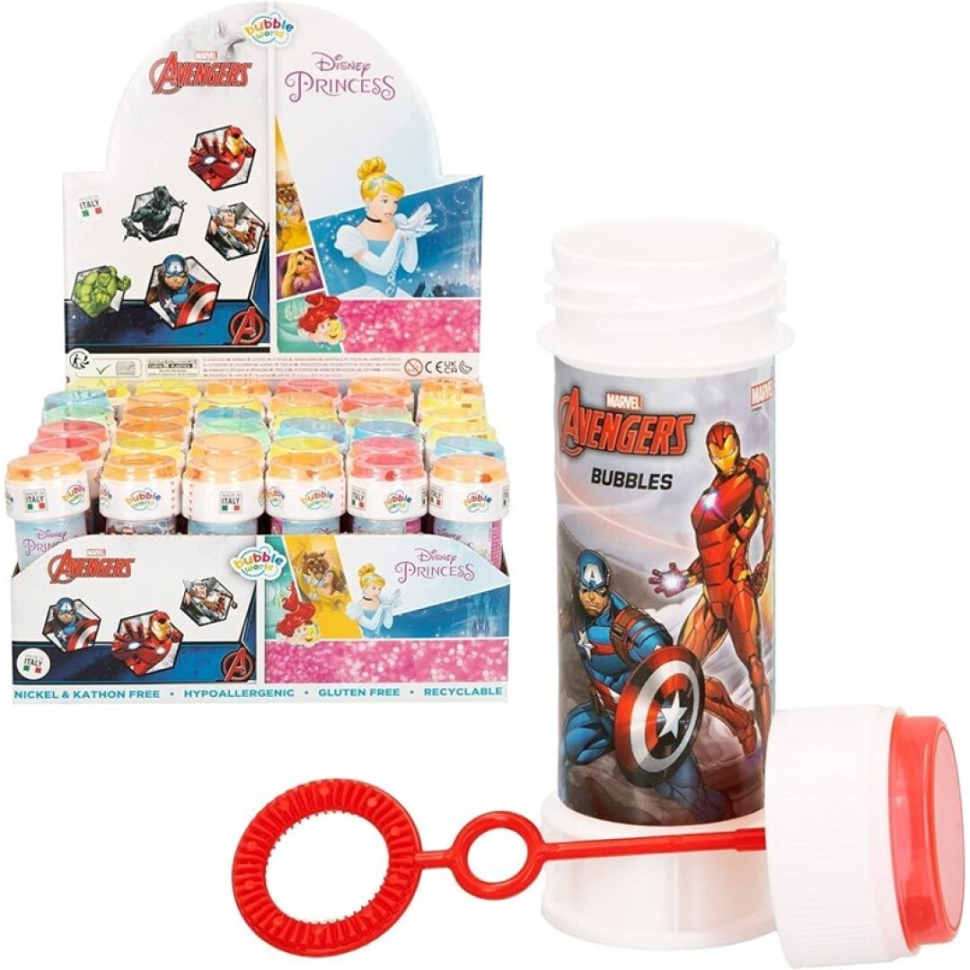 POMPAS Jabón Vengadores & Princesas 60 ml.-36 uds.- Pompas de Jabón