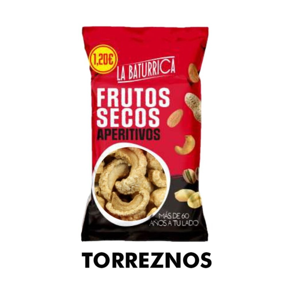 Baturrica PVP 1.20€  Torreznos 40grs  **12uds** Frutos Secos
