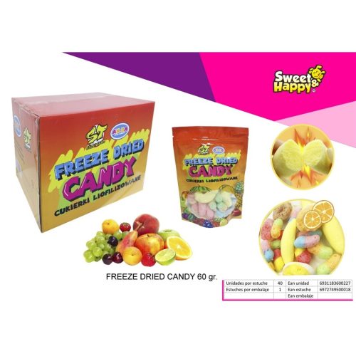 SH FREEZE DRIED CANDY Liofilizadas 60grs 40uds Golosinas en Bolsitas