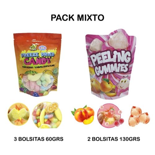 Pack Mixto 3uds FREEZE DRIED Liofilizadas + 2uds PEELING GUM Sin categorizar