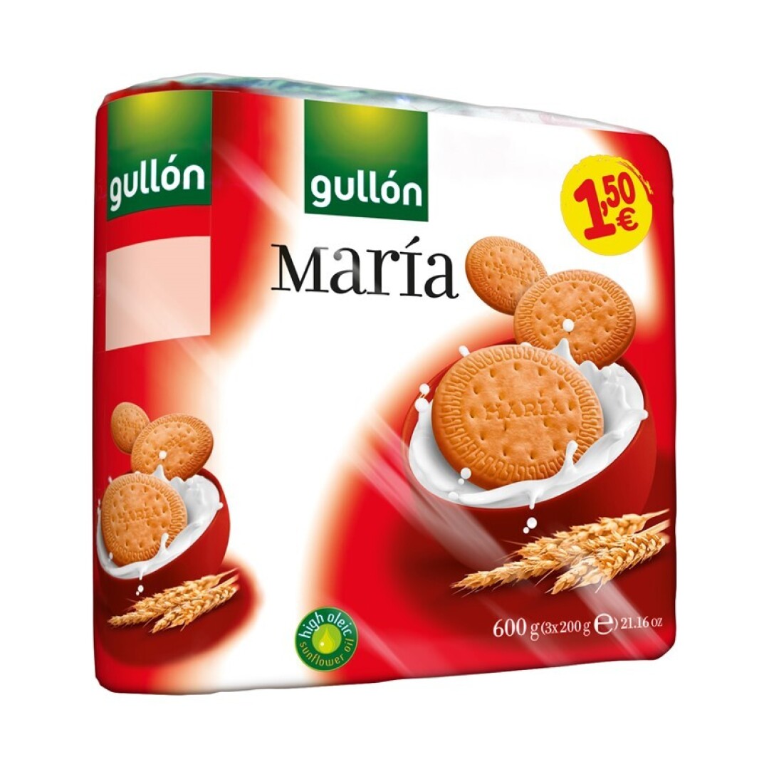 Gullon Galletas Maria Leche **1.50eur** 3x200grs 10 uds.- Galletas y Cereales