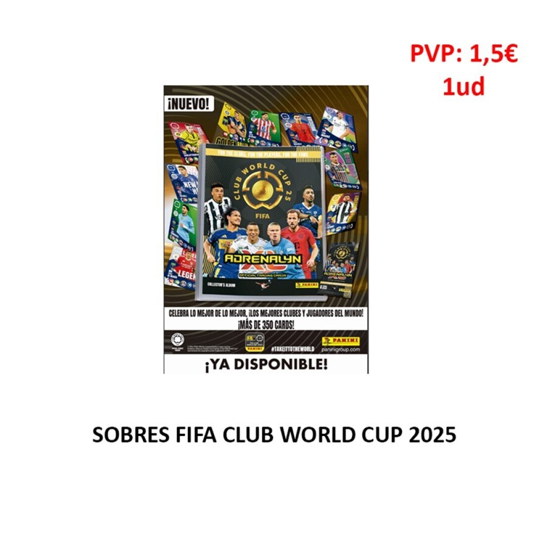 Pan. SOBRES FIFA CLUB WORLD CUP ADRENLYN  1,50€  50uds Coleccionables