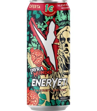 *_ENERYETI INFRAMUNDO Granadina S/Az. 500ml 1E 24uds Bebidas Energéticas