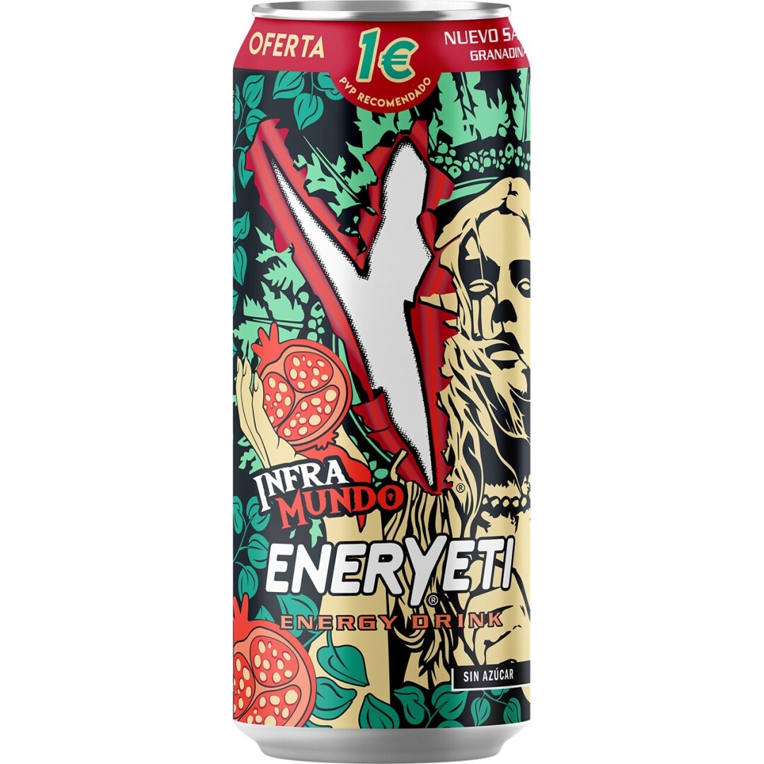 *_ENERYETI INFRAMUNDO Granadina  500ml 1E 24uds Bebidas Energéticas