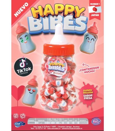 Cool Candies HAPPY BIBES Biberones 3D 80uds.- Golosinas en Estuches