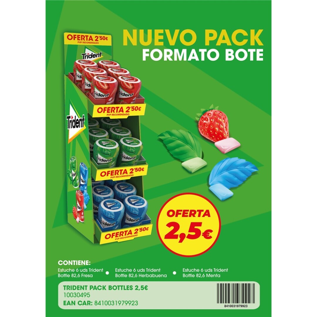 LOTE BOTES TRIDENT **PVP 2,50€**  3x6UDS.- Sin categorizar