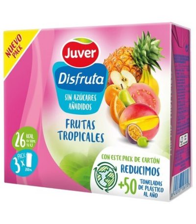 *_Juver Minibrick DISFRUTA TROPICAL 3X200 ML 30uds Refrescos