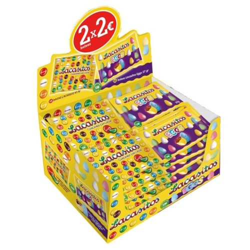 LOTE Lacasitos & Lacasitos EGGS  2×2€  48uds Grageas de Chocolate